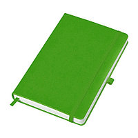 Бизнес-блокнот "Justy", 130*210 мм, светло-зеленый, твердая обложка, резинка 7 мм, блок-линейка, Зеленый, -,