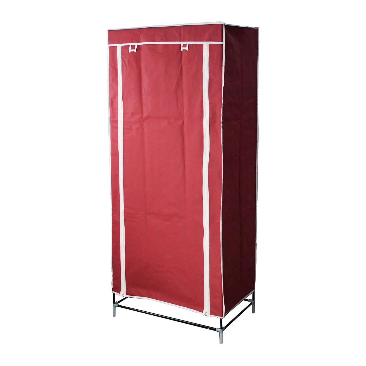 Шкаф тканевый для одежды, цвет бордовый