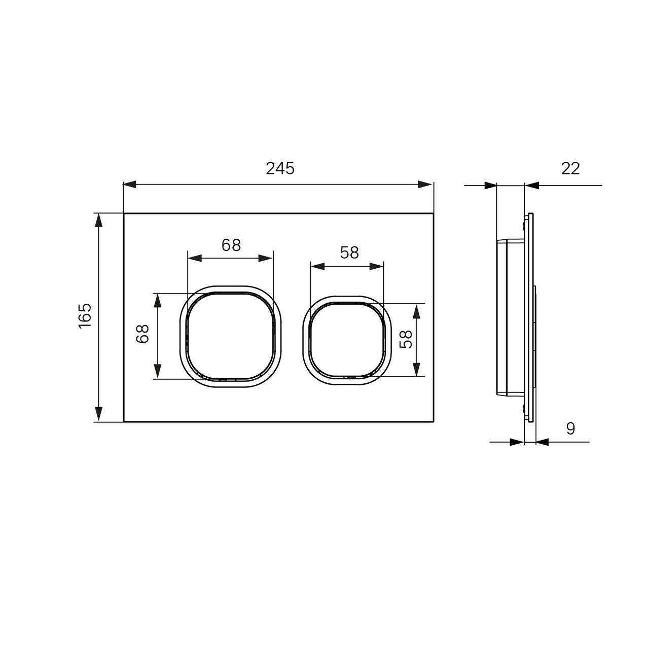 Клавиша смыва IDDIS Unifix 004 - фото 4 - id-p104725056