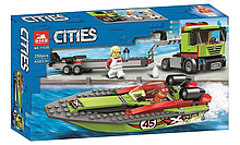 Конструктор Lari 11530 «Транспортировщик скоростных катеров»  аналог лего Lego City 60254