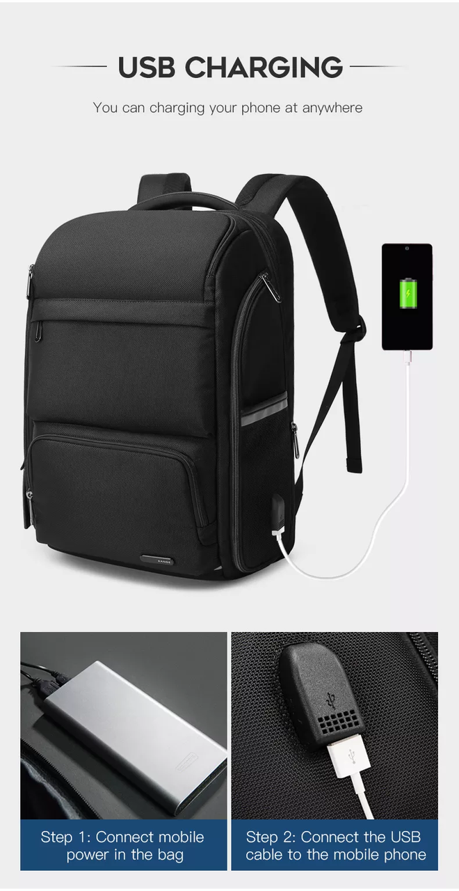 Рюкзак для ноутбука Bange BG-7309 (черный) - фото 9 - id-p104933618
