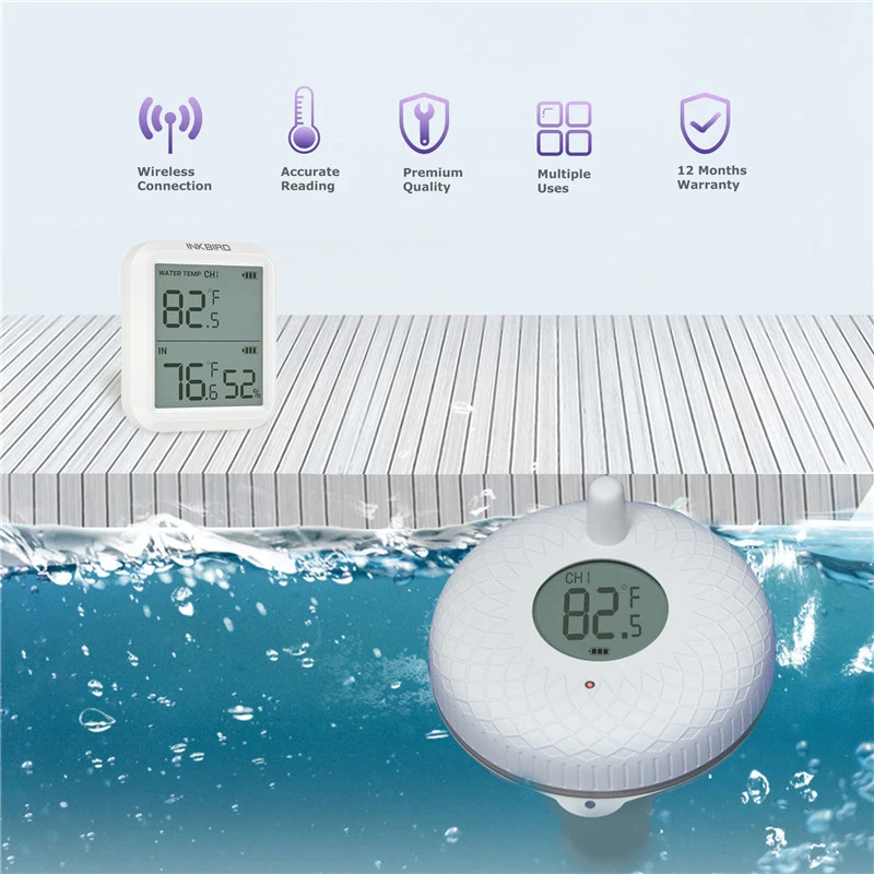 Беспроводной термометр для бассейна аквариума Inkbird, термометр-поплавок