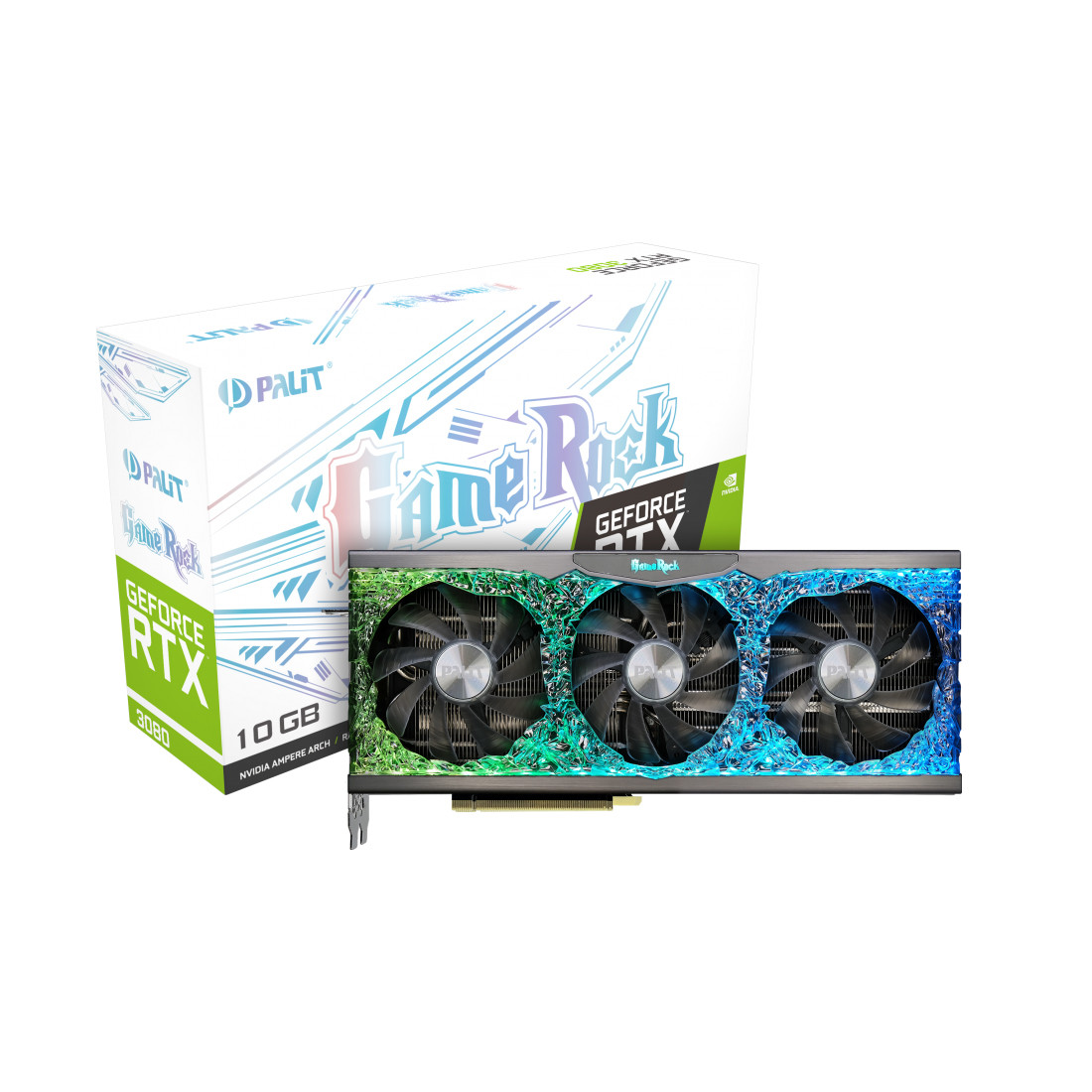 Видеокарта PALIT RTX3080 GAMEROCK 10G (NED3080U19IA-1020G) - фото 3 - id-p104936641