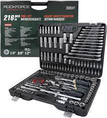 Набор инструментов 216 предметов 1/4" 3/8" 1/2"(6гр.)(4-32мм) ROCKFORCE