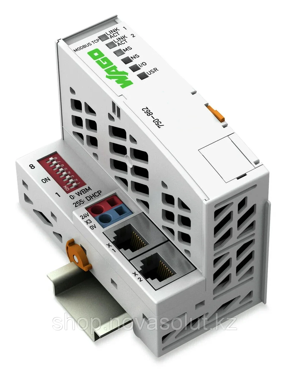 Контроллер Modbus TCP; 4-е поколение; 2 порта Ethernet; WAGO 750-862 - фото 1 - id-p104947572