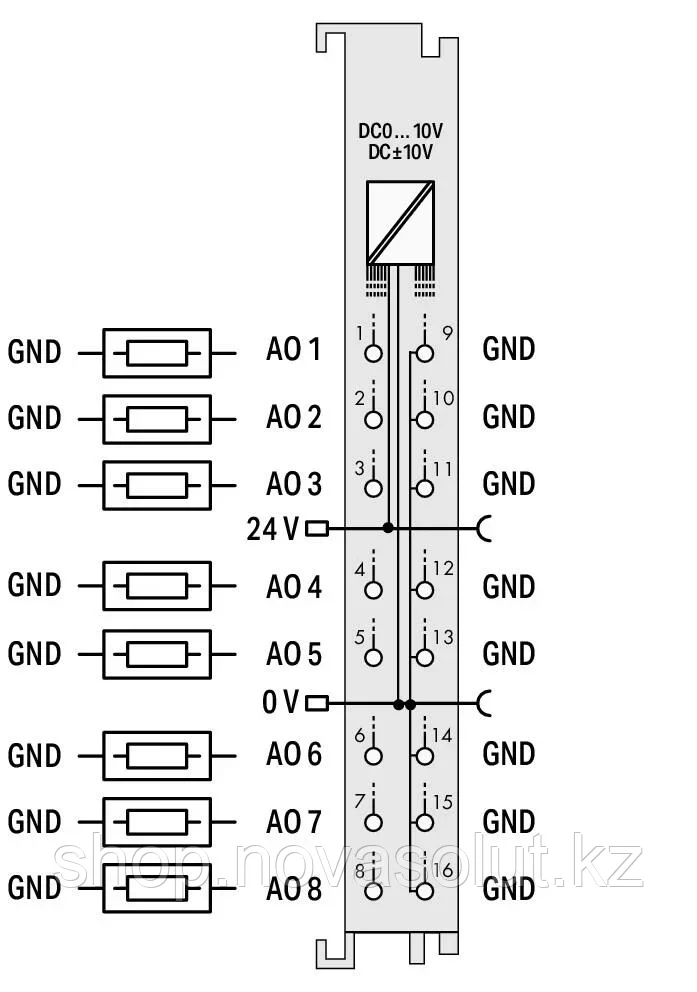 8-канальный аналоговый выход; 0 10 В/±10 В постоянного тока WAGO 750-597 - фото 4 - id-p104948070