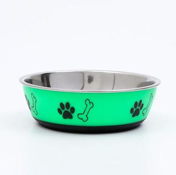 Миска металл с нескользящим основанием, 450 мл