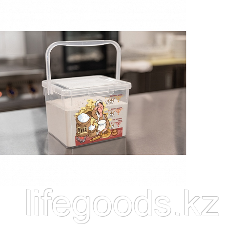 Контейнер для муки 5,3 л с ручкой, Бытпласт 4332128 (id 104415904)