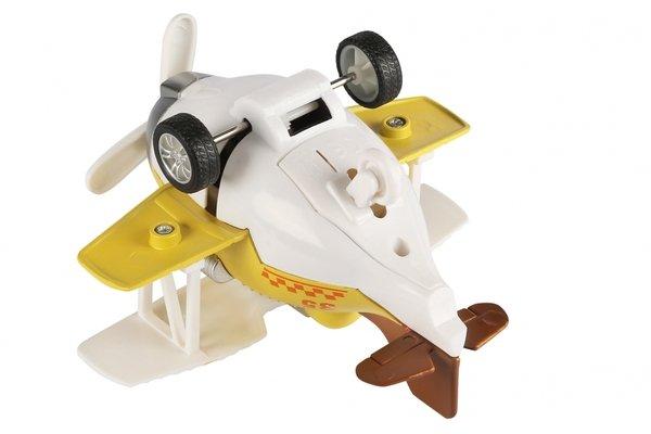 Самолет Same Toy Aircraft металлический инерционный желтый - фото 2 - id-p104952442