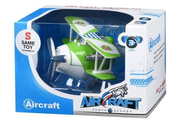 САМОЛЕТ МЕТАЛИЧЕСКИЙ ИНЕРЦИОННЫЙ SAME TOY AIRCRAFT ЗЕЛЕНЫЙ СО СВЕТОМ И МУЗЫКОЙ