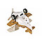 Самолет металлический инерционный Same Toy Aircraft коричневый, фото 3