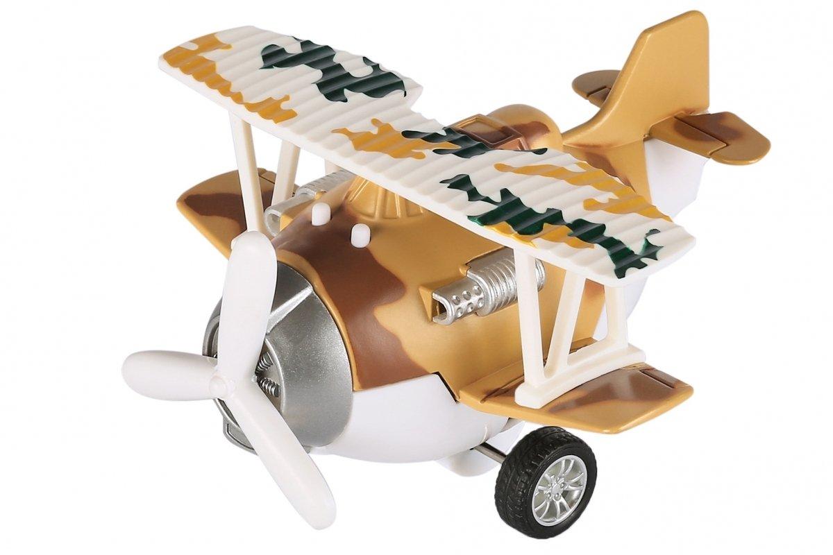 Самолет металлический инерционный Same Toy Aircraft коричневый со светом и музыкой - фото 2 - id-p104952697
