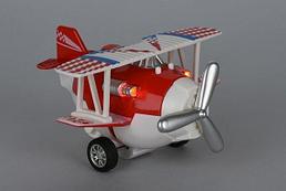 Самолет металлический инерционный Same Toy Aircraft красный со светом и музыкой