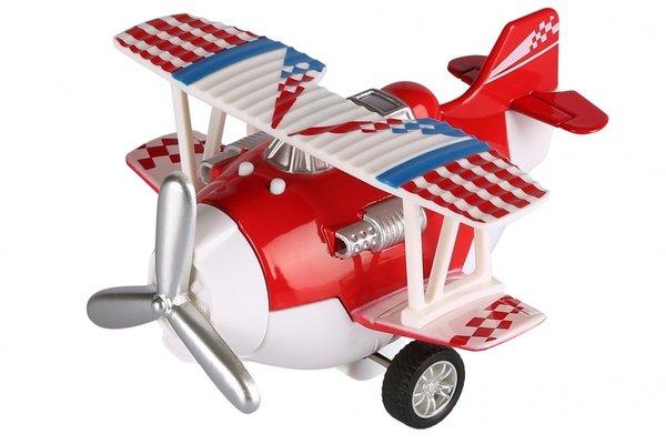 Самолет металлический инерционный Same Toy Aircraft красный со светом и музыкой