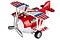 Самолет металлический инерционный Same Toy Aircraft красный со светом и музыкой, фото 3