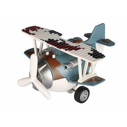 Самолет Same Toy Aircraft металлический инерционный синий