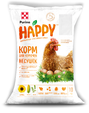 Корм Purina HAPPY для курочек-несушек, 25 кг