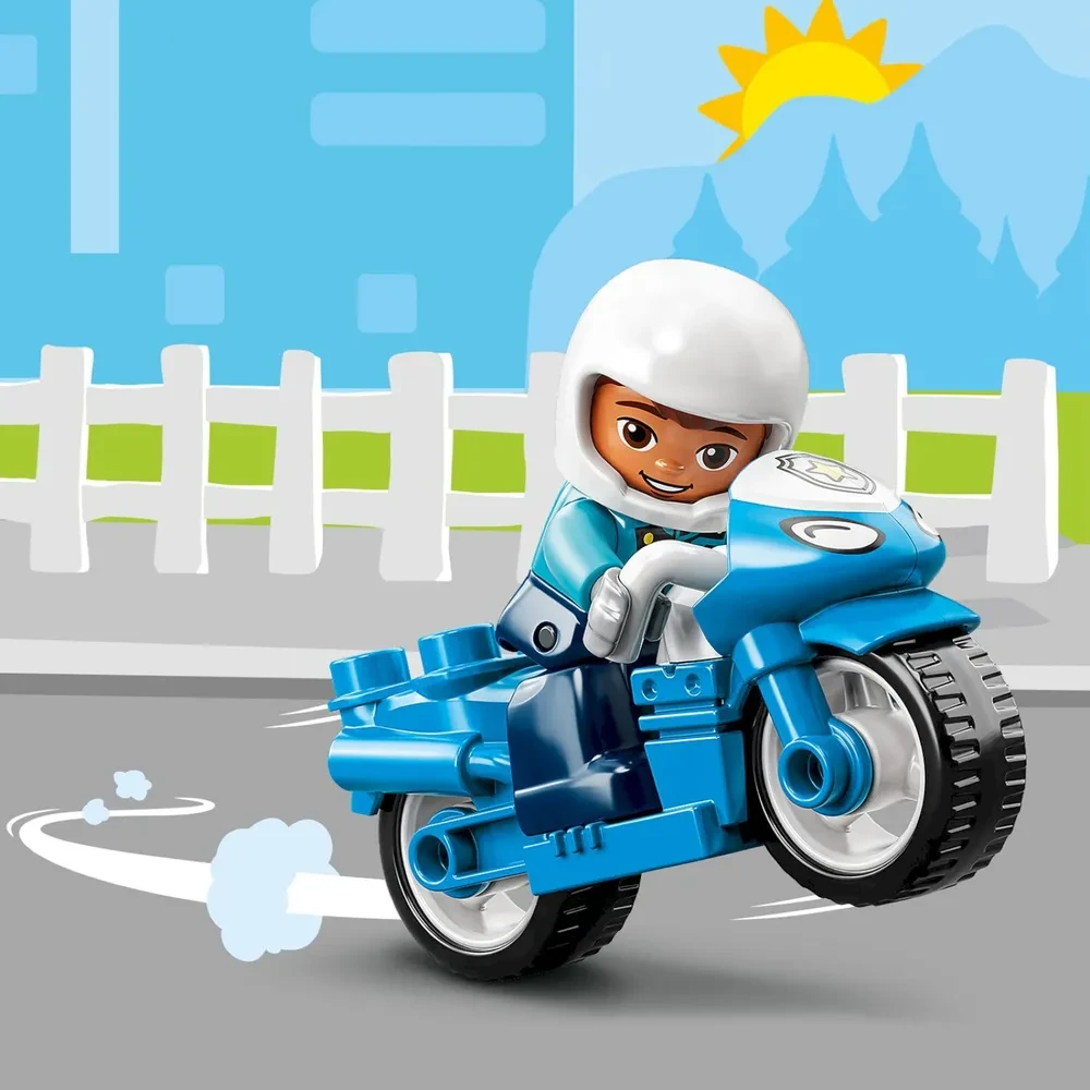 Конструктор LEGO DUPLO Town 10967 Полицейский мотоцикл - фото 4 - id-p104959857