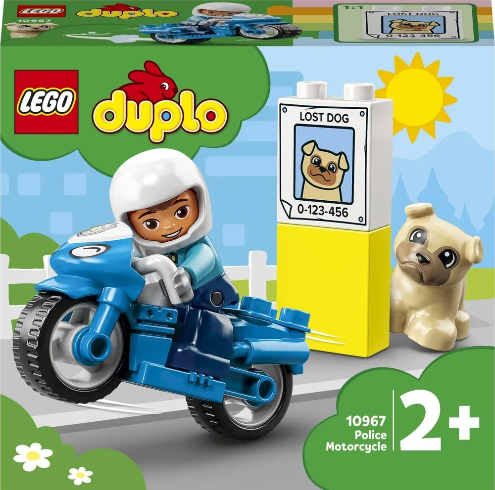 Конструктор LEGO DUPLO Town 10967 Полицейский мотоцикл