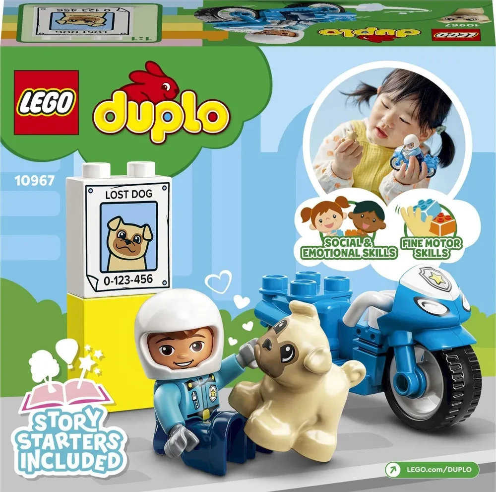 Конструктор LEGO DUPLO Town 10967 Полицейский мотоцикл