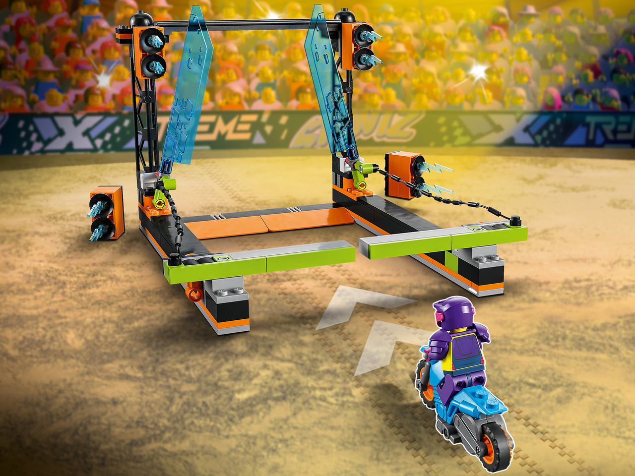Конструктор LEGO City Stuntz 60340 Трюковое испытание-Лезвие