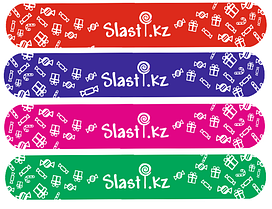 Фирменные наклейки Slasti.kz для стаканчиков (3 листа- 102 шт)