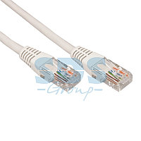 Шнур коммутационный, патч-корд, U/UTP RJ45-RJ45 CAT 5e, PVC, серый, 1,5м REXANT