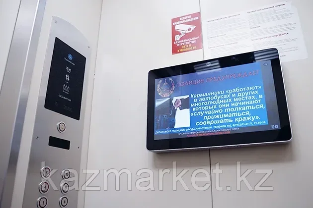Видеомониторы в лифтах в Астане