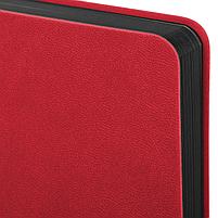 Ежедневник недатированный МАЛЫЙ 100х150 мм А6 BRAUBERG "Metropolis Mix", под кожу, 136 л., красный,, фото 4
