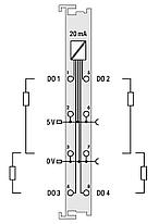 4-канальный цифровой выход; 5 В постоянного тока; 20 мА WAGO 750-519, фото 3