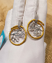 Серьги с цирконом ( пр. Абая 141 )