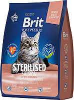 Корм Brit Premium Cat Sterilised Salmon & Chicken с лососем и курицей 2 кг