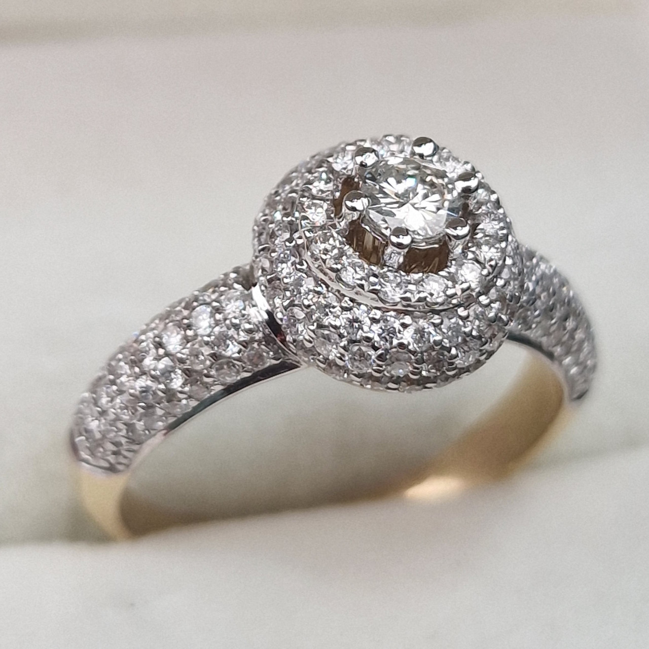 Золотое кольцо с бриллиантом 1.11Сt SI2-VSI2/I,H 18р. VG-Cut - фото 3 - id-p104947445