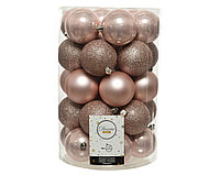Kaemingk набор шаров 34шт 8см пластик розовый 022305