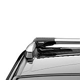 Багажная система LUX ХАНТЕР L42-R серая на классические рейлинги для Lada Kalina Cross 2014-2016, фото 8