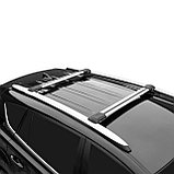 Багажная система LUX ХАНТЕР L43-R серая на классические рейлинги для Hyundai Matrix 2001-2010, фото 9