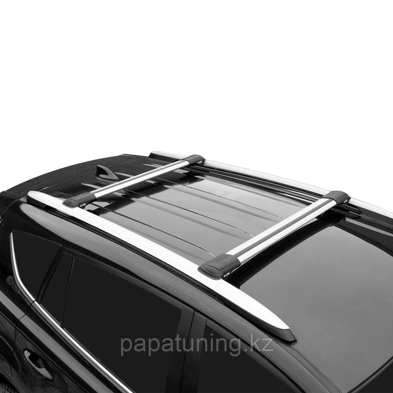 Багажная система LUX ХАНТЕР L45-R серая на классические рейлинги для Kia Soul I 2008-2014 - фото 9 - id-p104968672