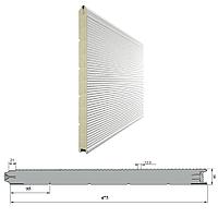 Панель «Волна» 475мм Дерево/Стукко