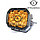 Фары дальнего света жёлтая NOVA F017Y (пара) светодиодные прямоугольные фары с DRL, фото 5