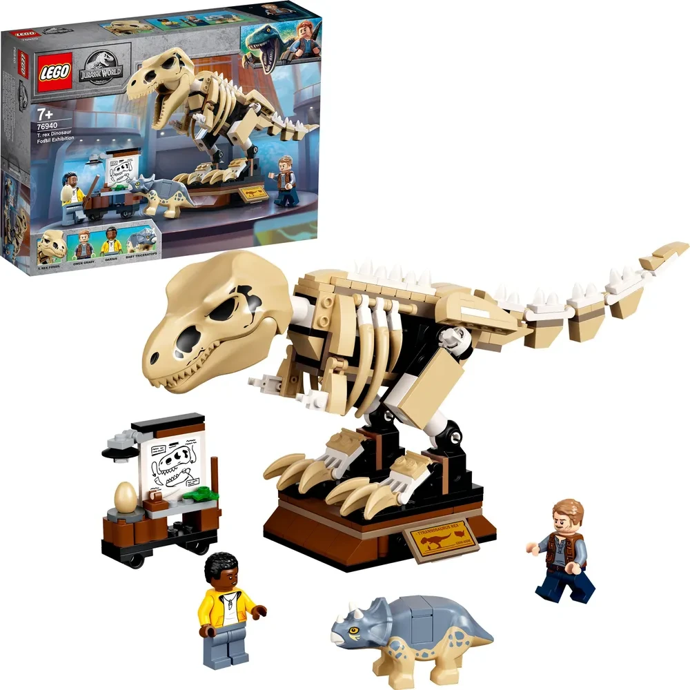 Конструктор LEGO Jurassic World 76940 Скелет тираннозавра на выставке - фото 9 - id-p104970480