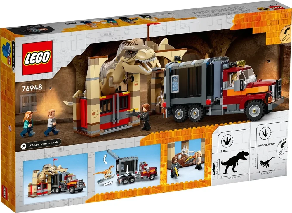 Конструктор LEGO Jurassic World, 76948, Побег атроцираптора и тираннозавра - фото 1 - id-p104970590
