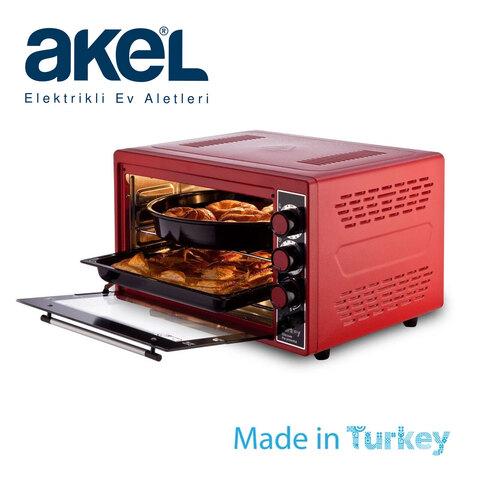 Духовой шкаф - мини-печь электрический AKEL AF440 {40 литров, таймер, термостат, пр-во Турция} (Черный - фото 2 - id-p104970841