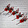 Искусственная ветка новогодняя с красными ягодами и цветком 23 см HX-1, фото 3
