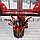Искусственная ветка новогодняя с красными ягодами и цветком 23 см HX-1, фото 4