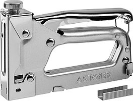 Пистолет STAYER "MASTER" скобозабивной металлический регулируемый, тип 53, 4-14мм