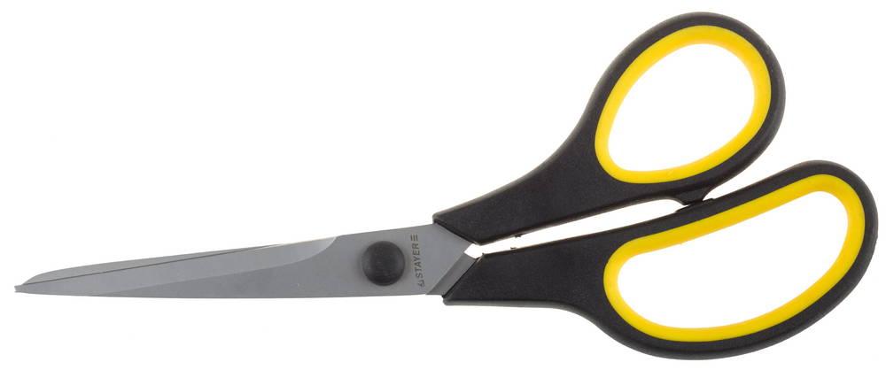 Ножницы STAYER "MASTER" хозяйственные, изогнутые, двухкомпонентные ручки, 195мм - фото 1 - id-p4368975