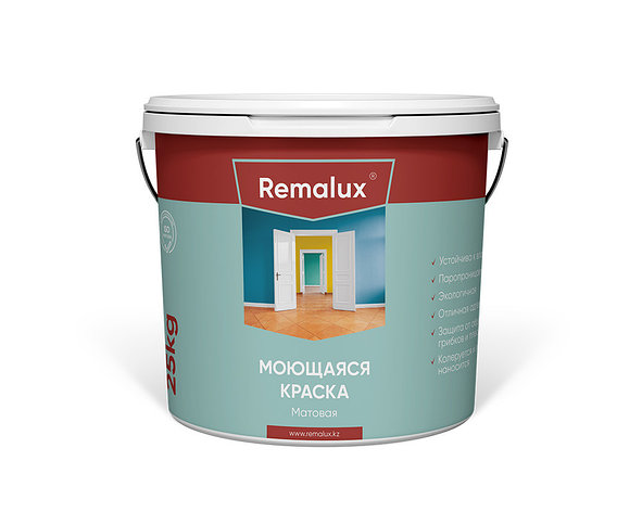 Краска Remalux матовая моющаяся 25 кг, фото 1