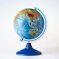 Глобус Земли d21 см Физический пластиковая подставка с подсветкой