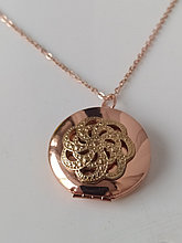 Кулон-медальон "Медальон для фото" розовая позолота