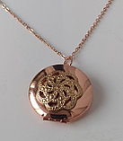 Кулон-медальон "Медальон для фото" розовая позолота, фото 4